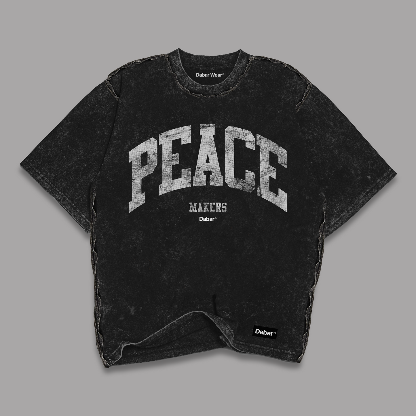 Tshirt Stonewash Distressed "PEACEMAKERS" (Fit Relaxed)