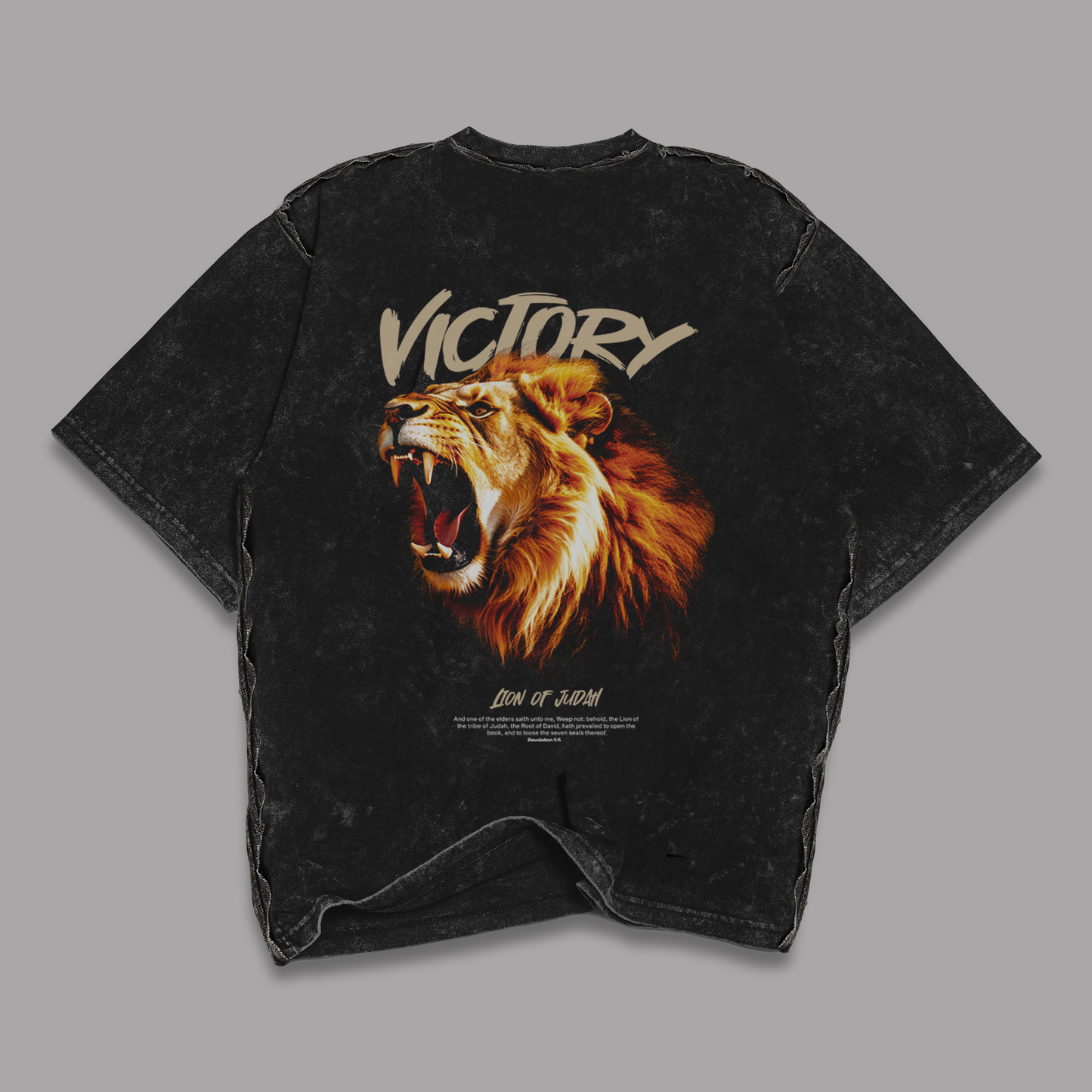 Tshirt Stonewash Distressed "VICTORY" (Fit Relaxed)