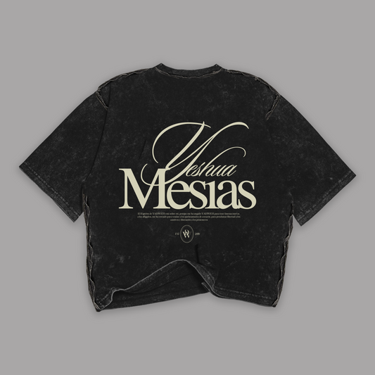 Tshirt Mujer stonewash "MESIAS" (Fit Boxy)