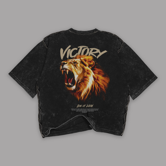 Tshirt Mujer stonewash "VICTORY" (Fit Boxy)