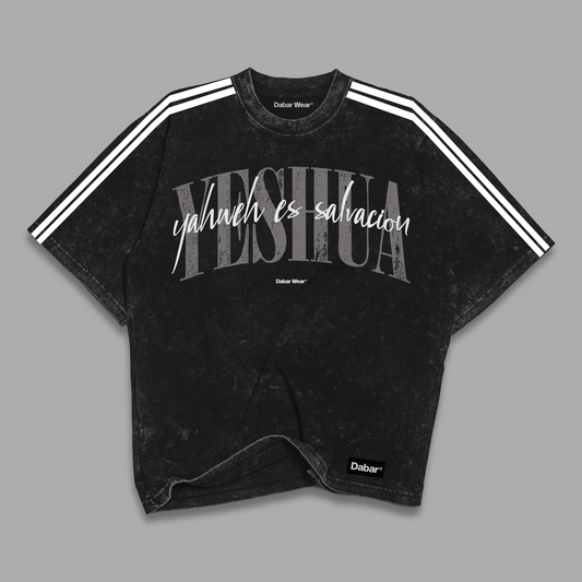 Tshirt Stonewash Lines Relaxed YESHUA GREY