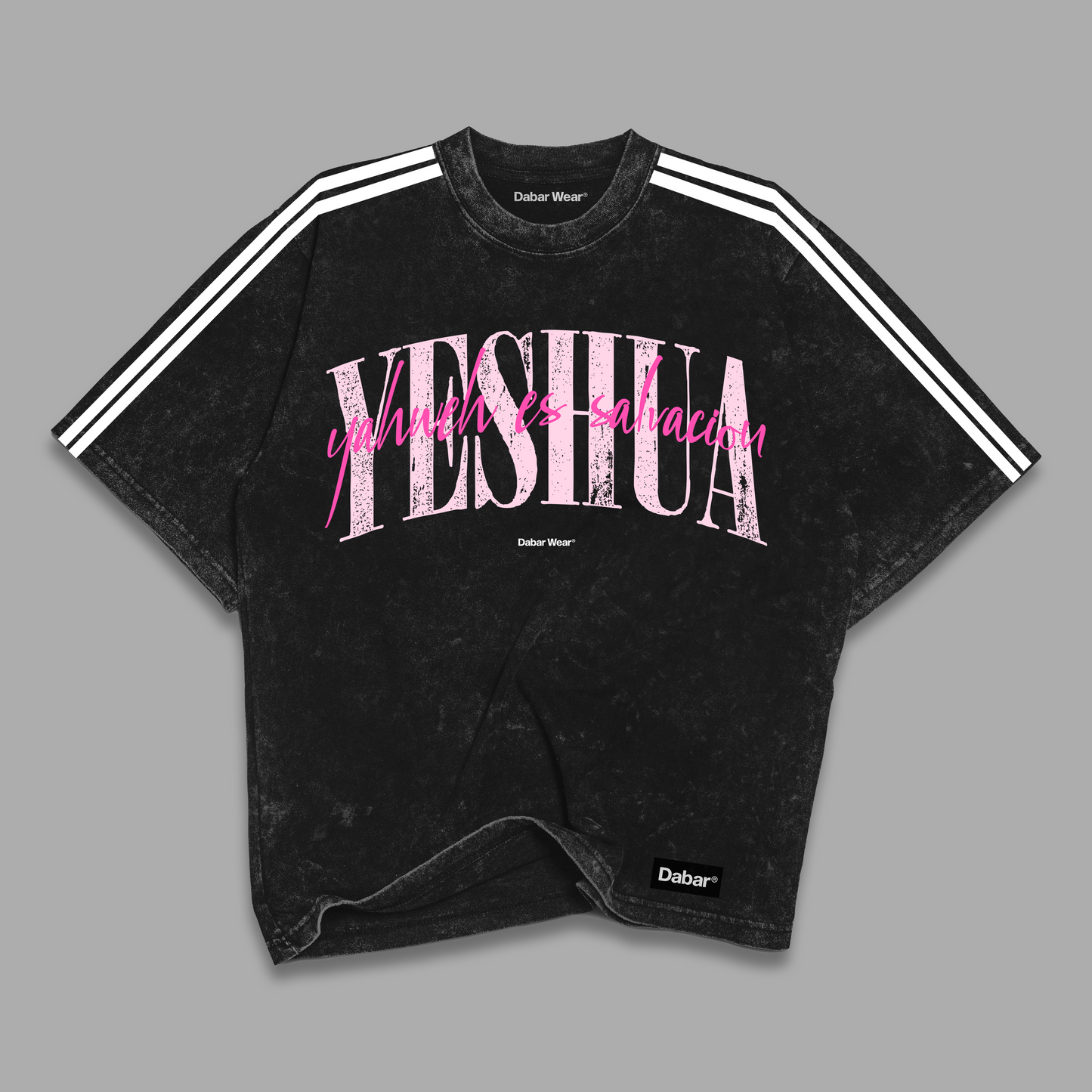 Tshirt Stonewash Lines Relaxed YESHUA PINK