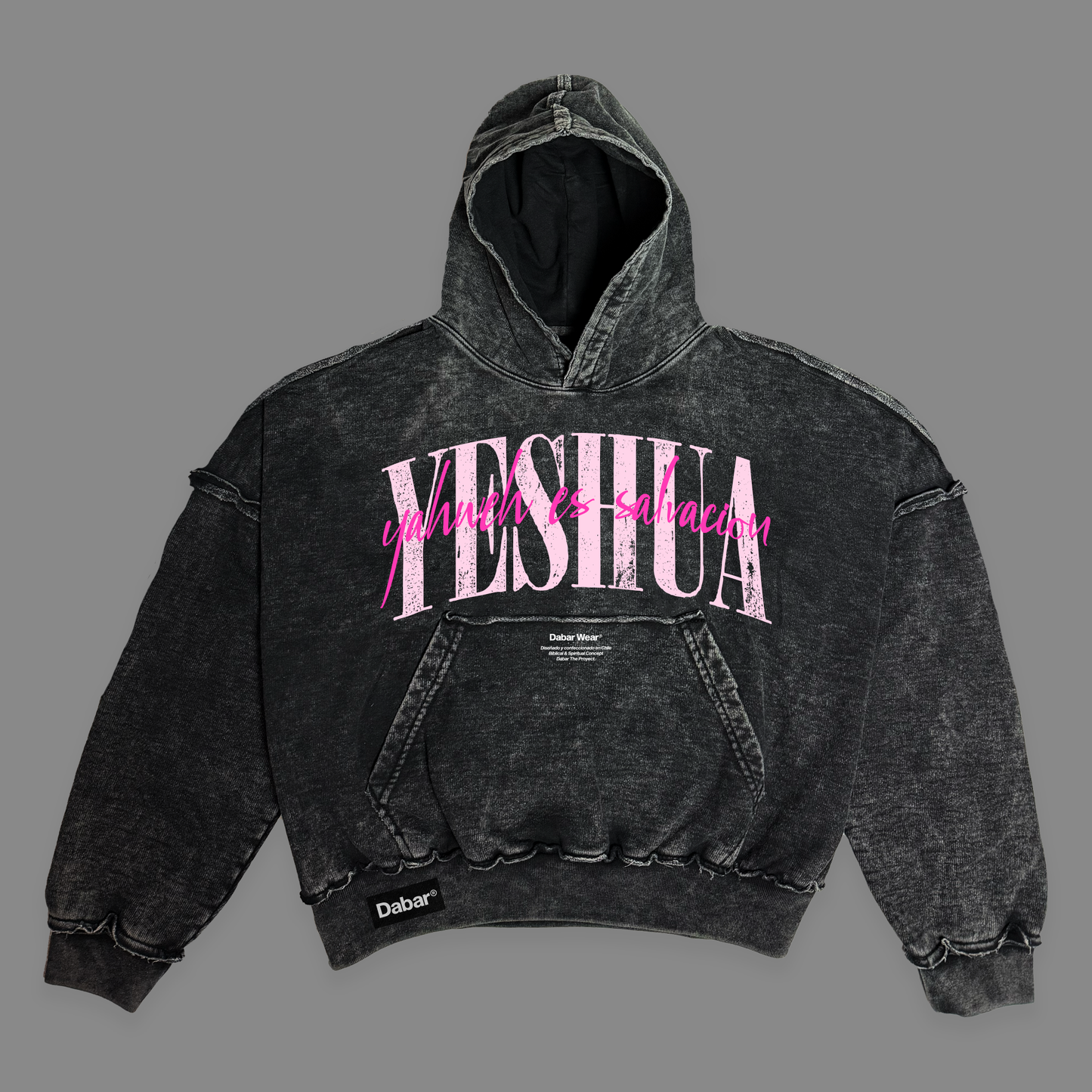 Hoodie Boxy Stonewash YESHUA PINK