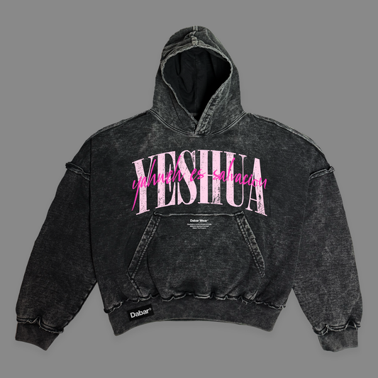 Hoodie Boxy Stonewash YESHUA PINK