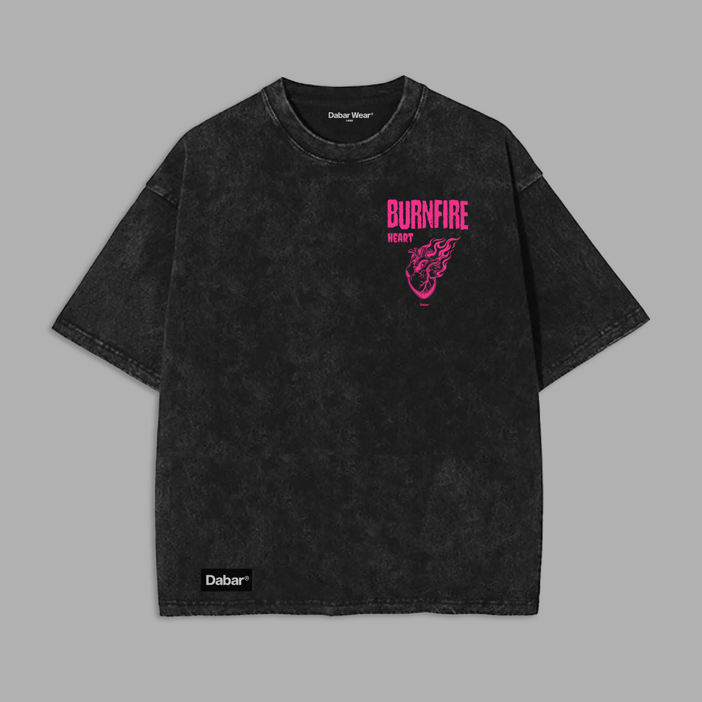 Tshirt Boxy Acid Wash UnIsex BURNFIRE