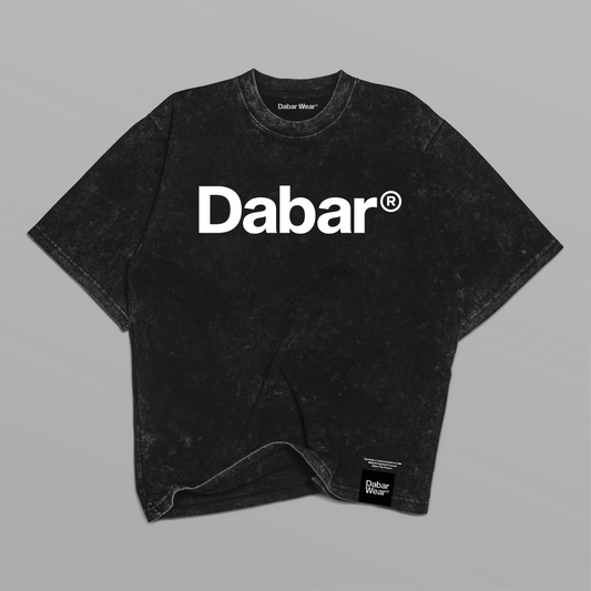 Tshirt acid wash Relaxed Black DABAR®