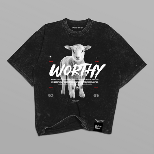 Tshirt acid wash Relaxed Black WORTHY