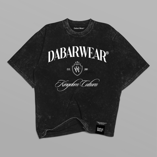 Tshirt acid wash Relaxed Black KINGDOM CULTURA