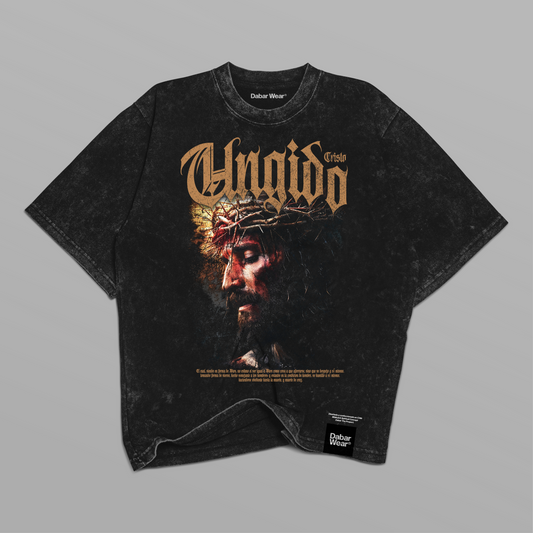 Tshirt acid wash Relaxed Black UNGIDO
