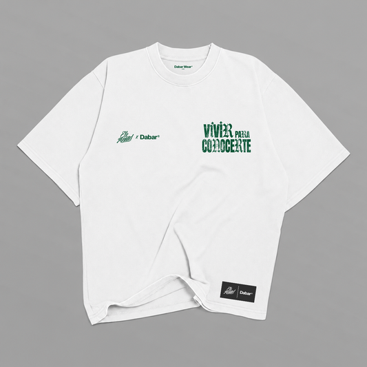 Tshirt White "VIVIR PARA CONOCERTE" (Fit oversize)