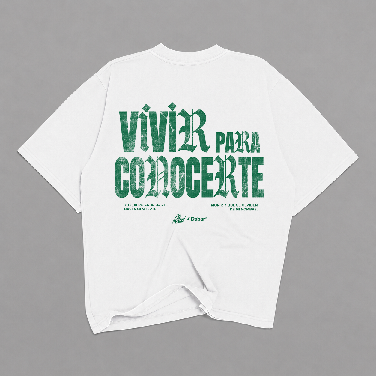 Tshirt White "VIVIR PARA CONOCERTE" (Fit oversize)