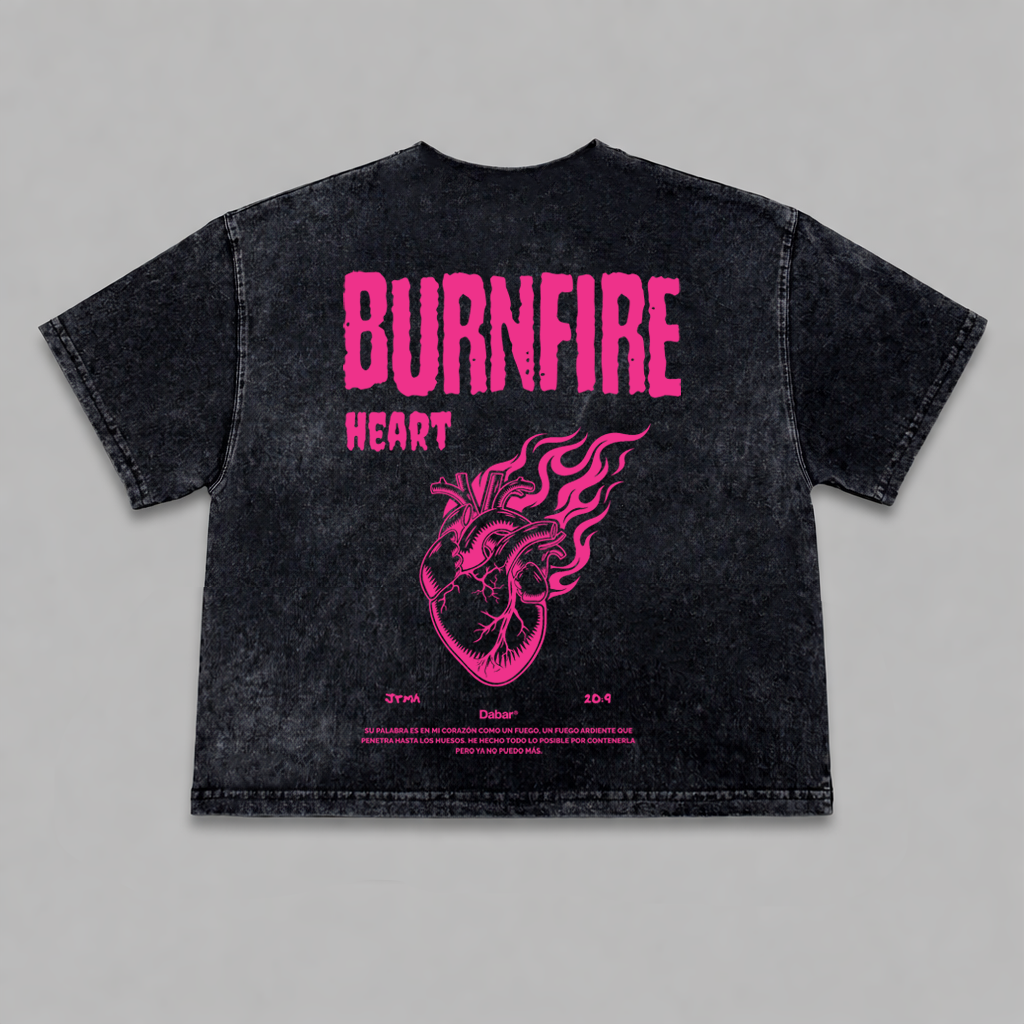 Tshirt Mujer Boxy stonewash BURNFIRE