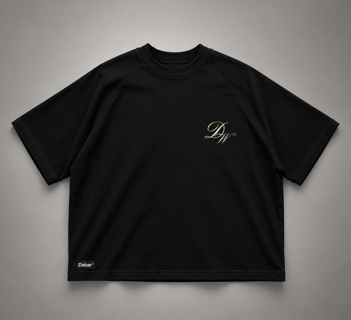 Tshirt Unisex Raglan Boxy Black "LOVE OVER FEAR" (Fit boxy)