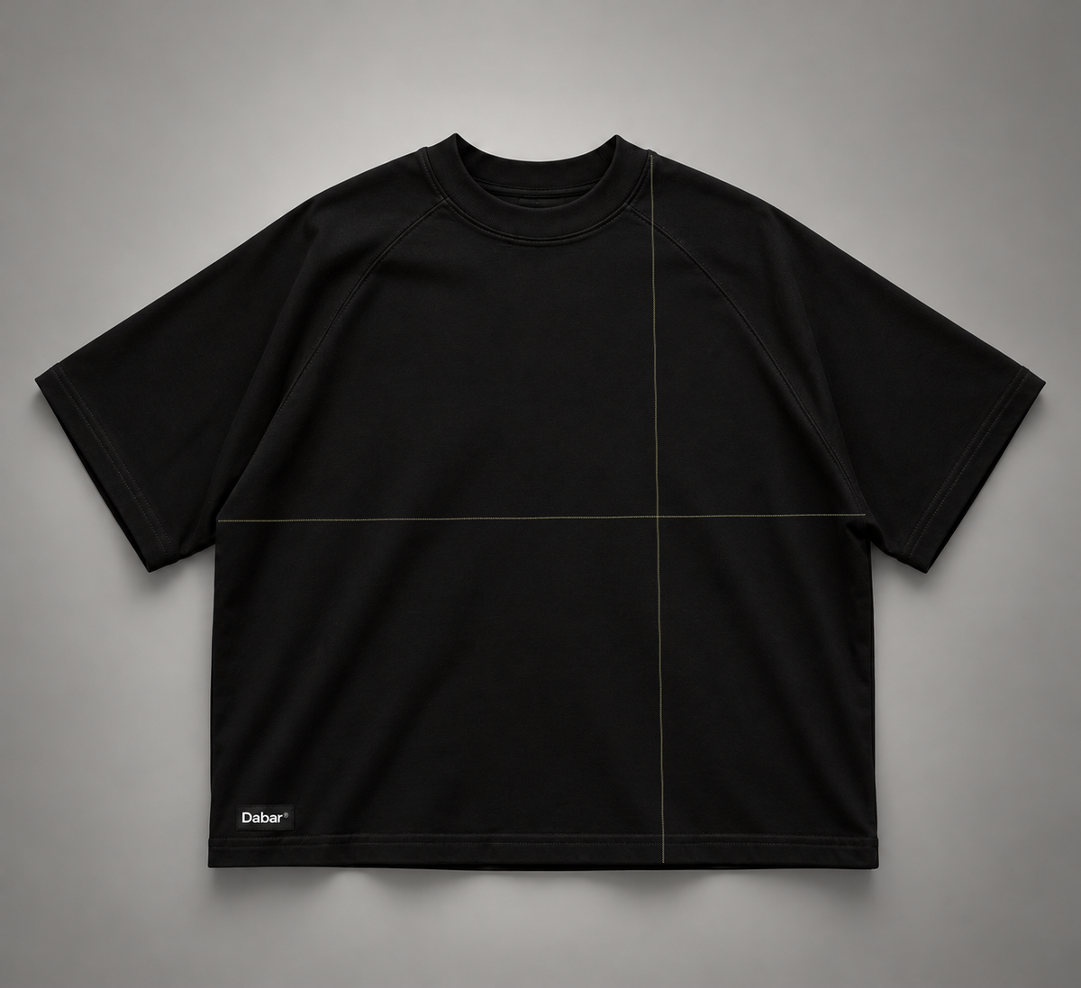 Tshirt Unisex Raglan Boxy Black "WORTHY" (Fit boxy)