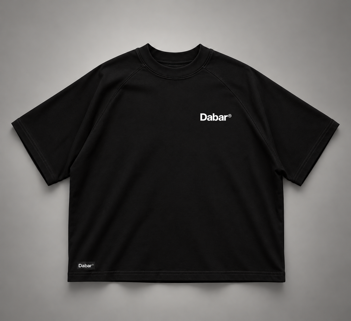 Tshirt Unisex Raglan Boxy Black "WORTHY" (Fit boxy)