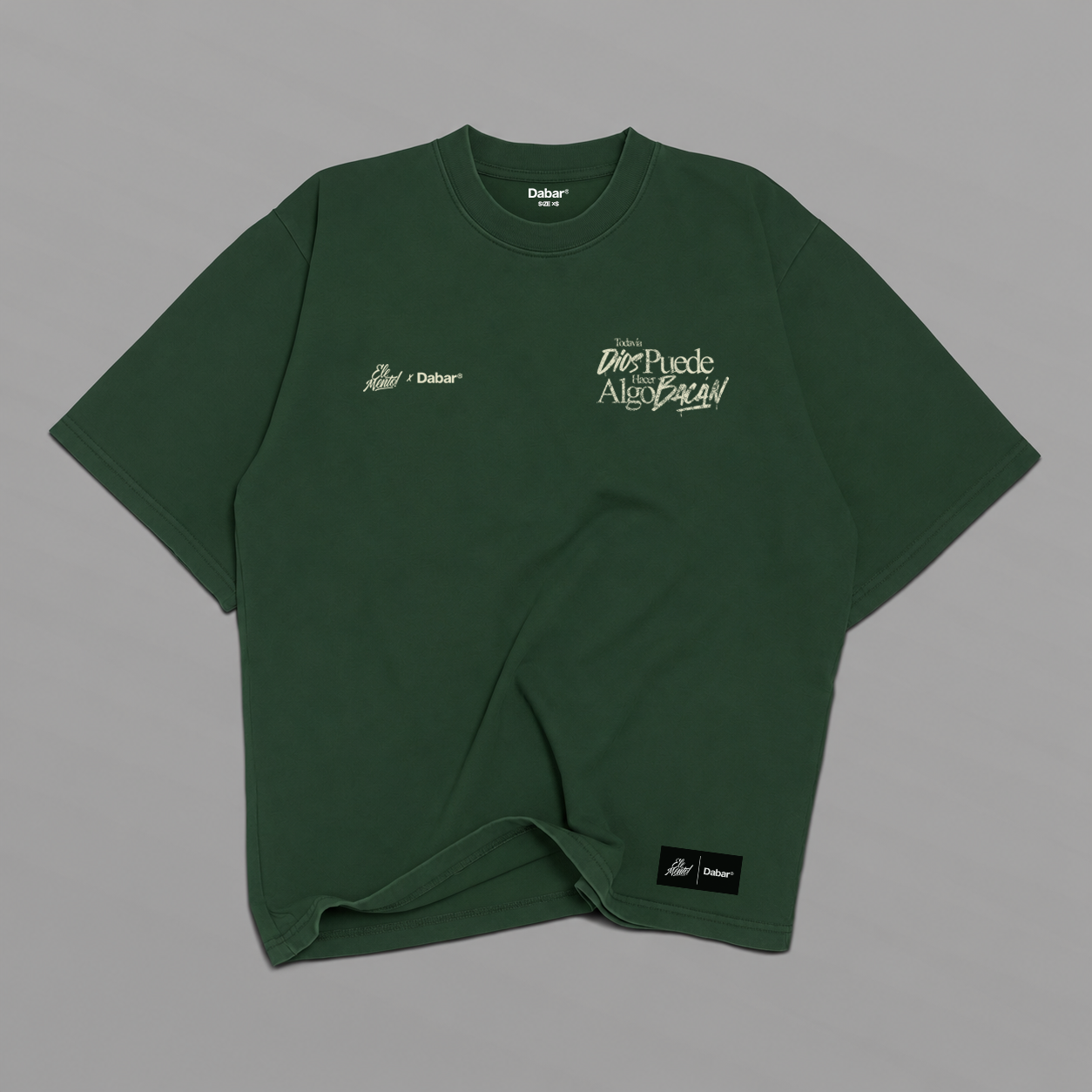 Tshirt Green "TODAVIA DIOS" (Fit oversize)