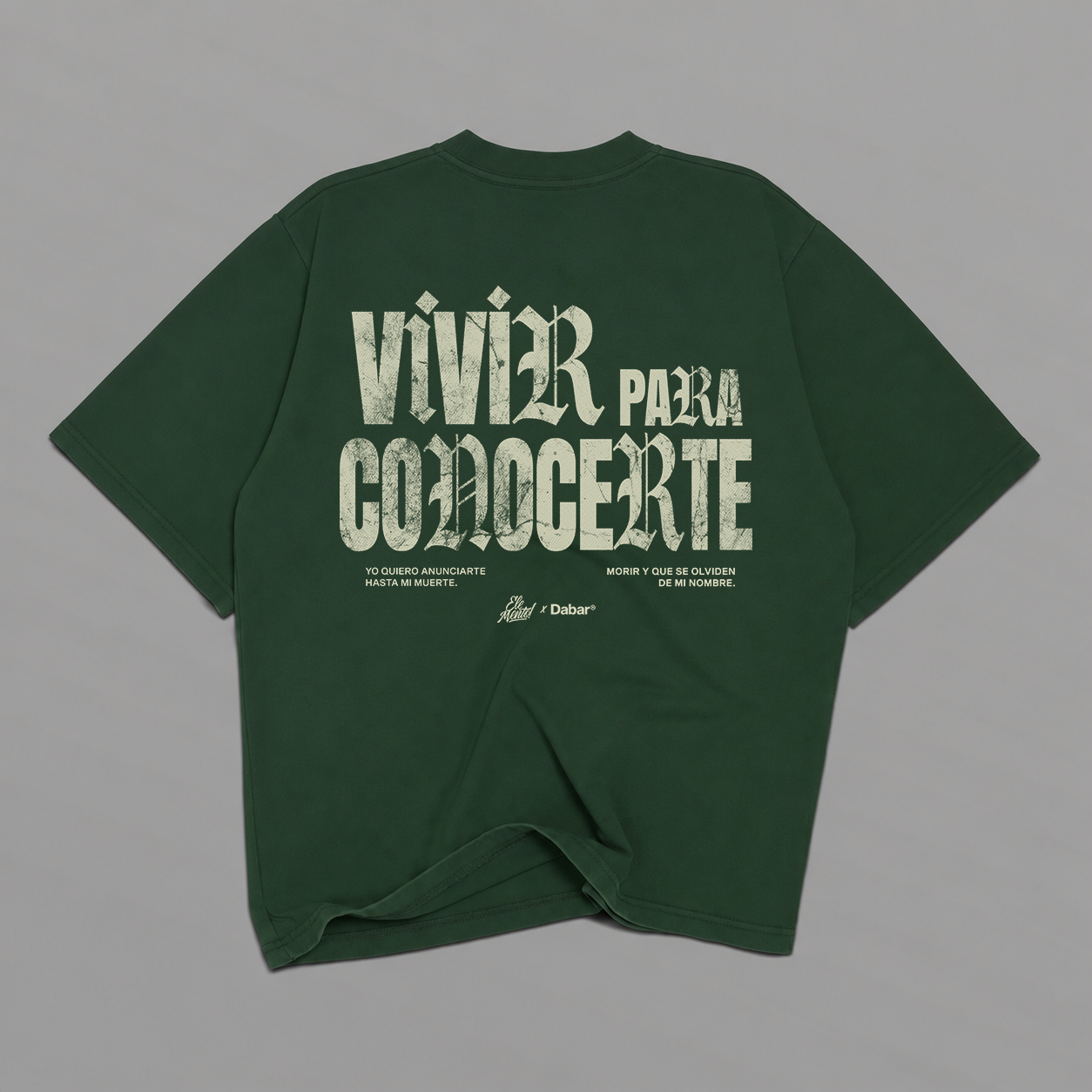 Tshirt Green "VIVIR PARA CONOCERTE" (Fit oversize)