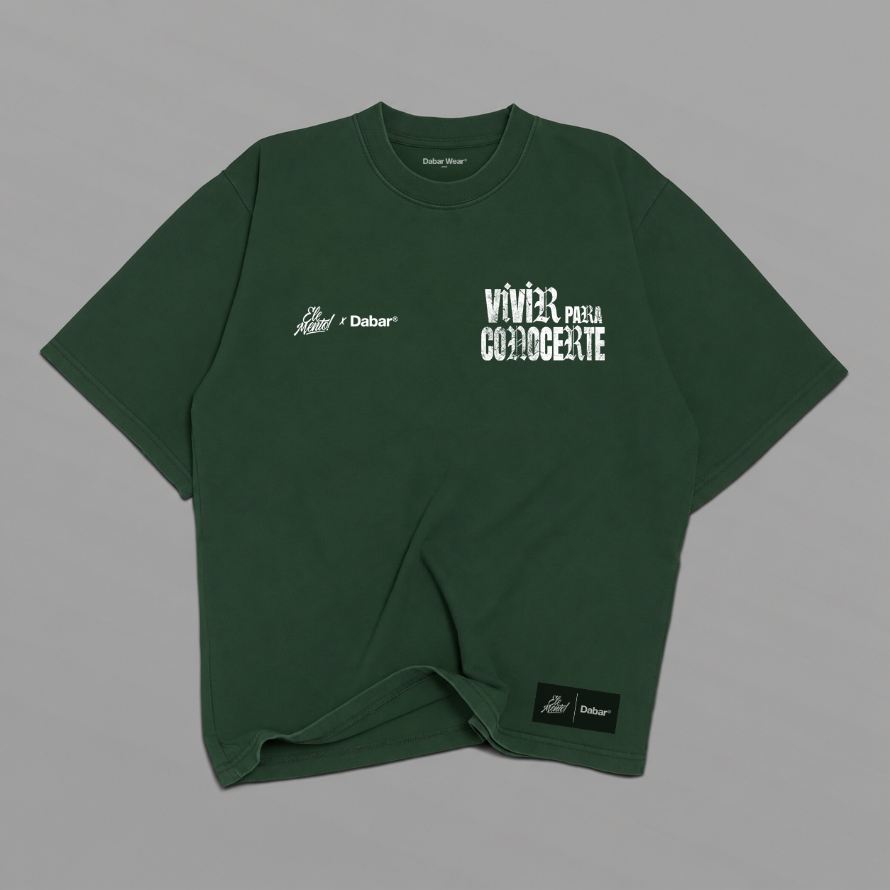 Tshirt Green "VIVIR PARA CONOCERTE" (Fit oversize)