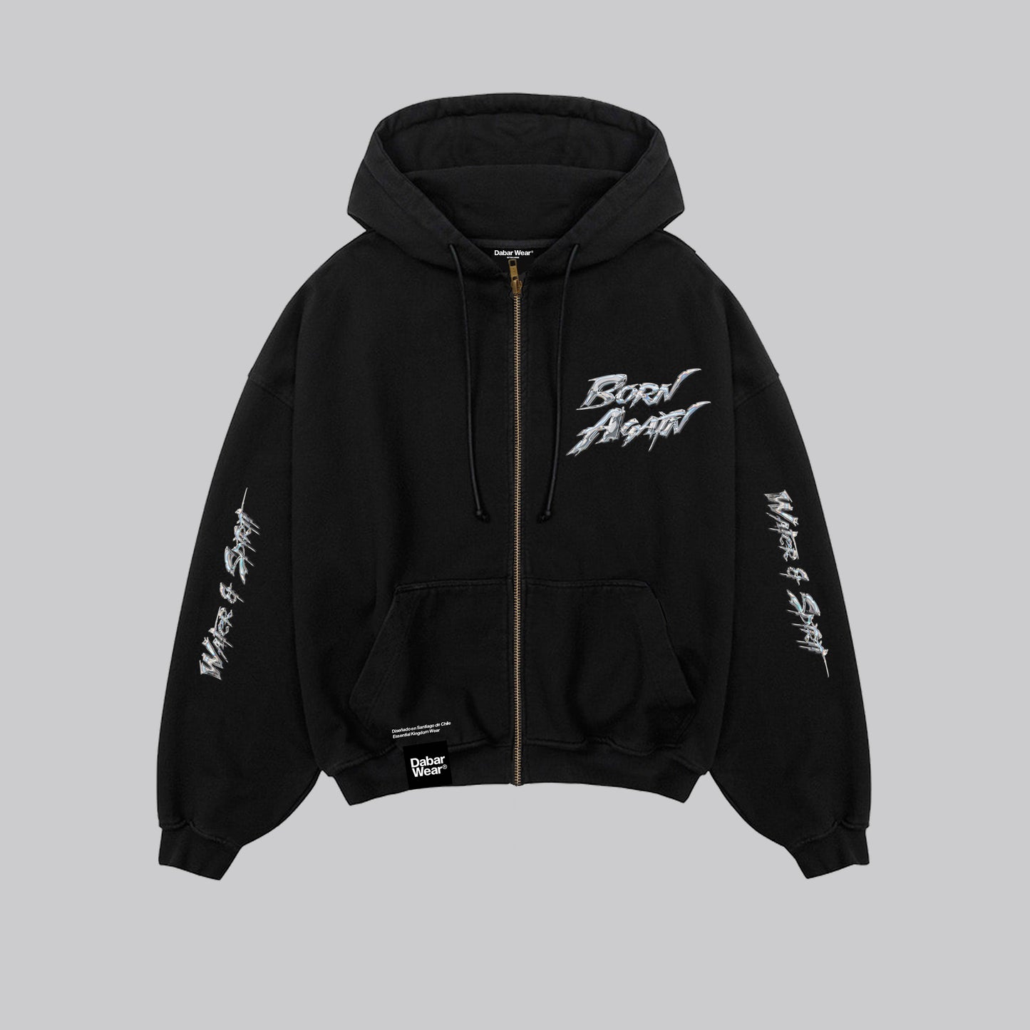 Hoodie Zip Boxy fit BORN AGAIN